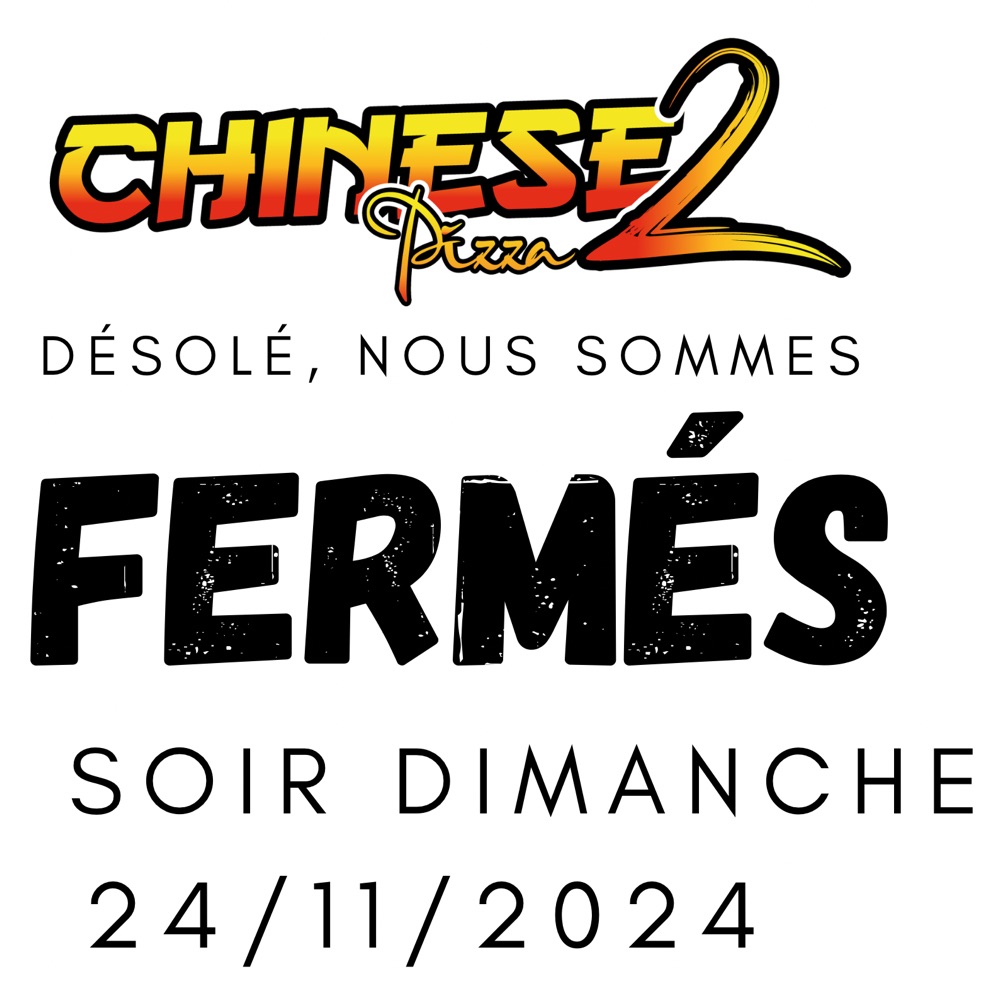 Désolé Ce Soir Dimanche On Sera Fermé 24/11/24